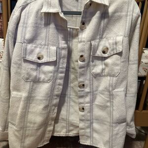 Like New White Button-Up Shacket - EVERYTHING MUST GO